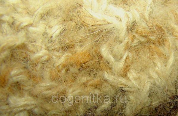 Безрукавка вязанная из собачьего пуха Пуховая пряжа для зимних теплых изделий